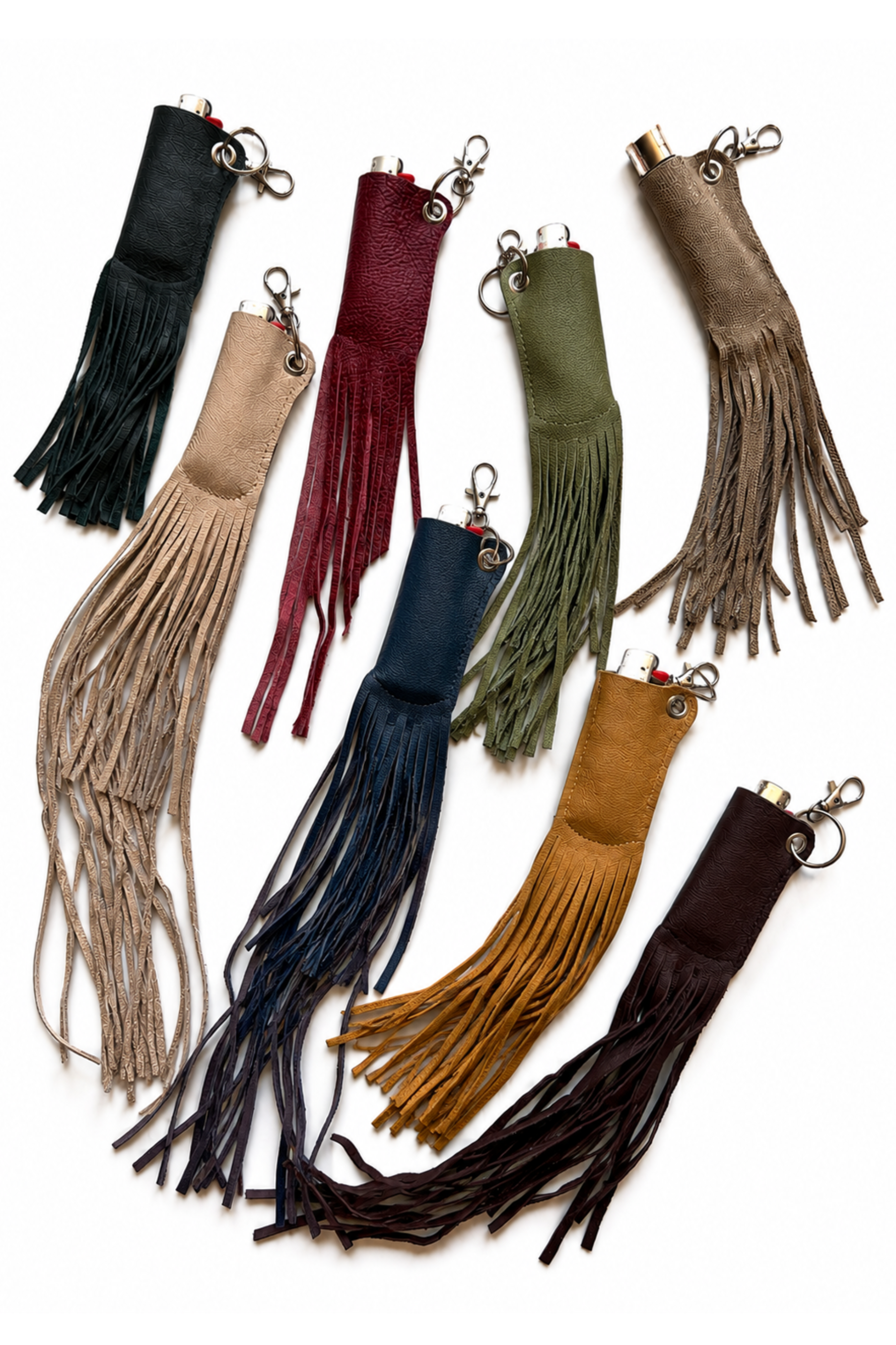 Mystery Fringe Leather Lighter Keychain