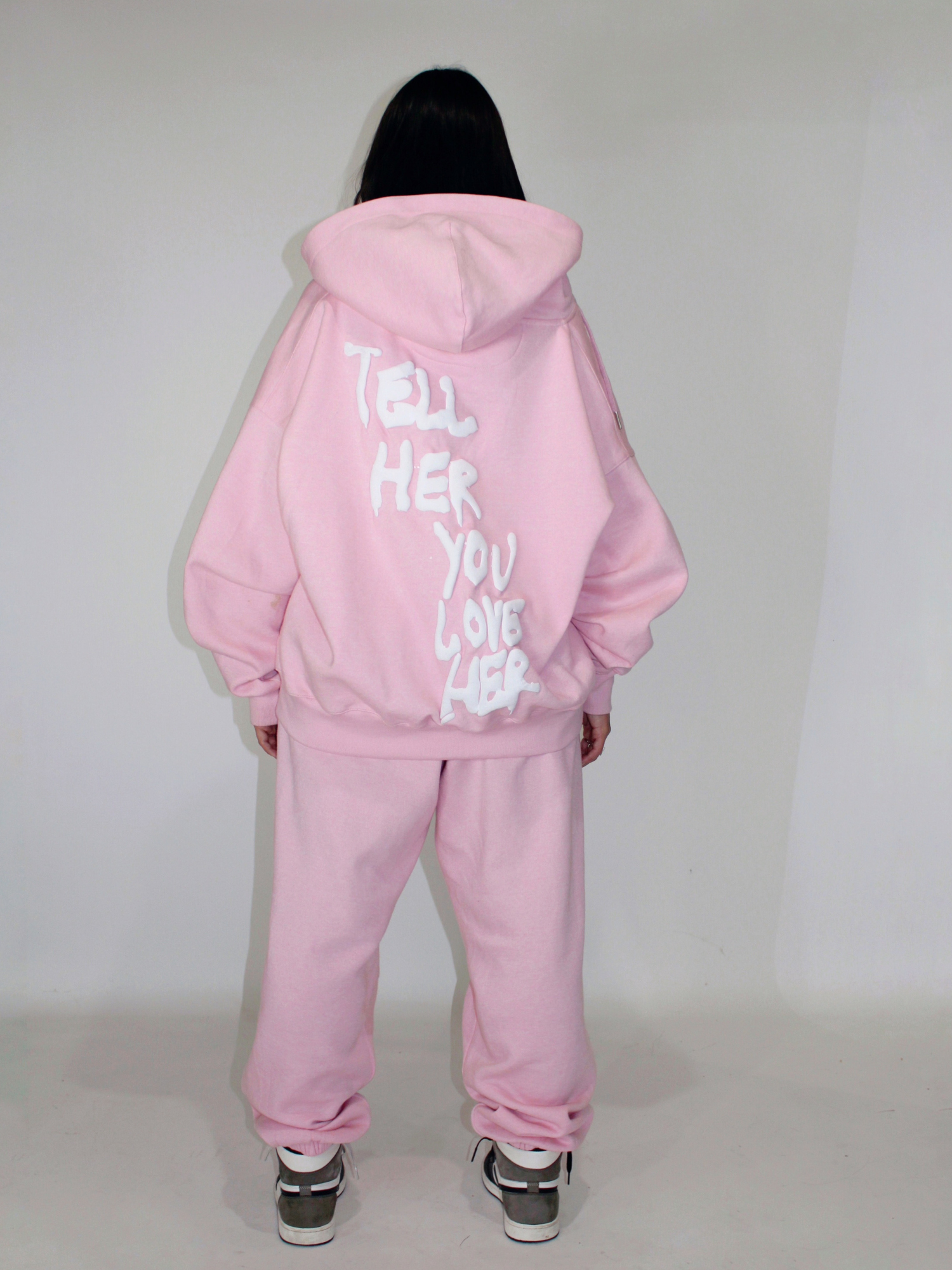 Tell Her You Love Her Zip Up in Pink