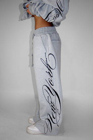 Split Waist Sweats in Gray