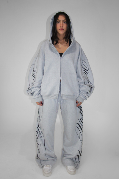 Load image into Gallery viewer, Double Zip Hoodie in Gray
