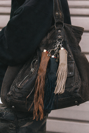 Mystery Fringe Leather Lighter Keychain