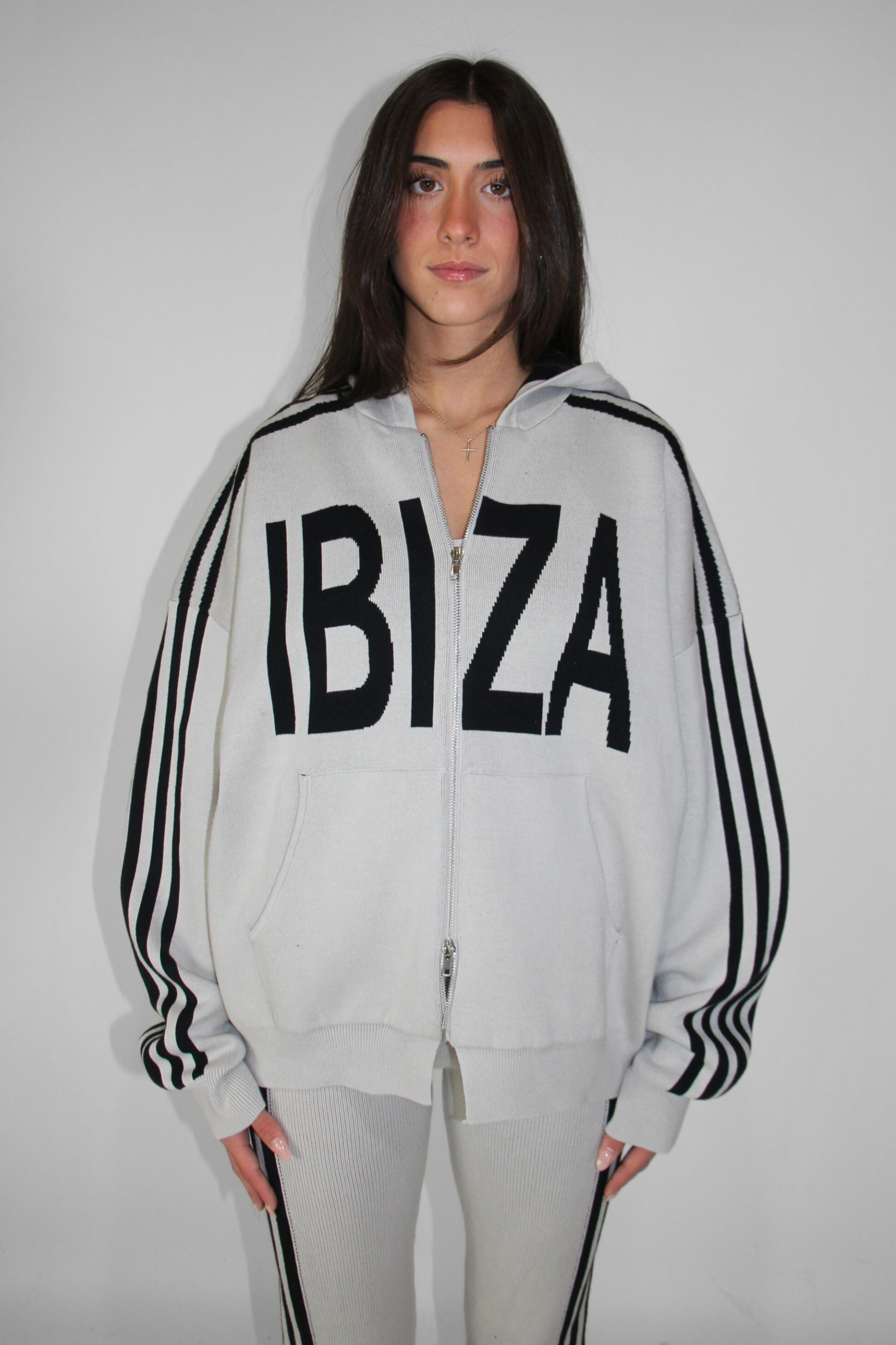 IBIZA Knit Double Zip Hoodie