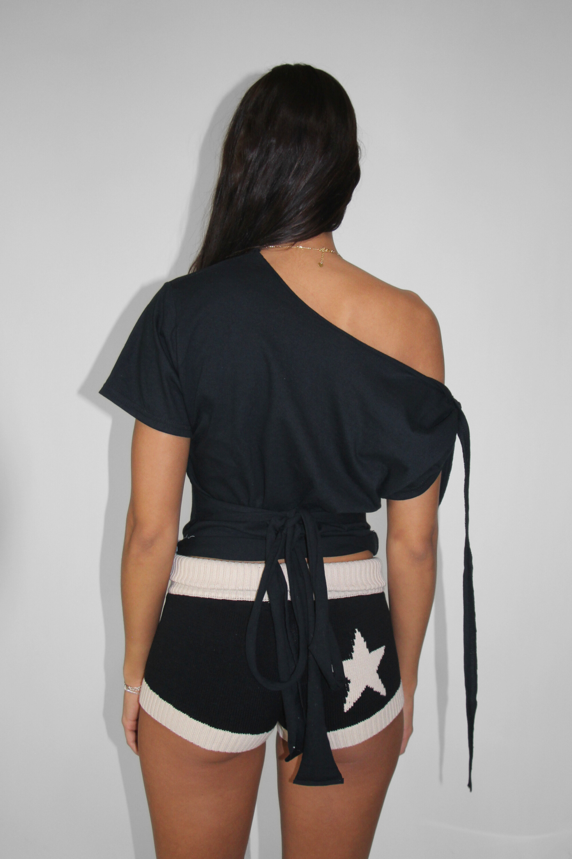 Over My Rich Hot Dead Body Slouch Top in Black