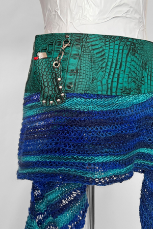 BELTED MINI — TEAL CROC / RIPTIDE