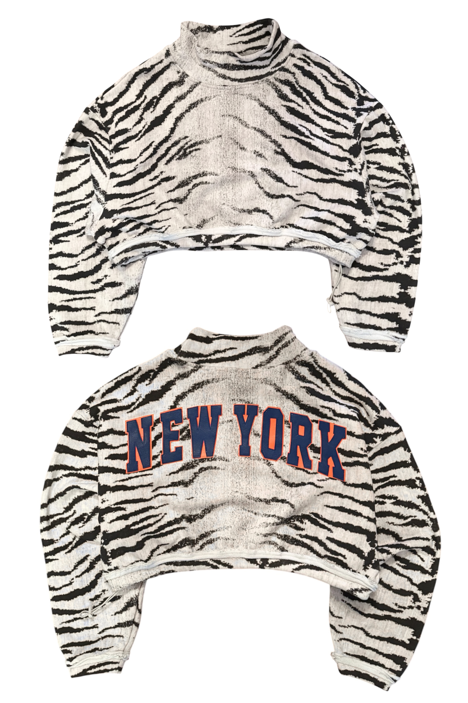Limited Edition NEW YORK Zebra Mock Neck