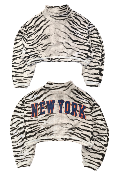 Load image into Gallery viewer, Limited Edition NEW YORK Zebra Mock Neck
