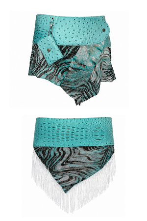 BELTED MINI — ICEY CROC / DRAPE