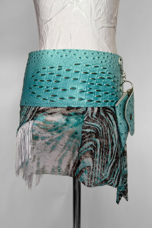 BELTED MINI — ICEY CROC / DRAPE