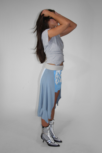 Load image into Gallery viewer, RECONSTRUCTED JERSEY SKIRT 02
