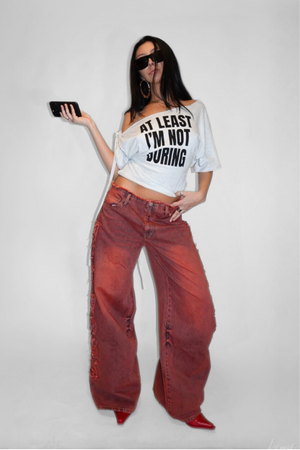 At Least I'm Not Boring Slouch Top