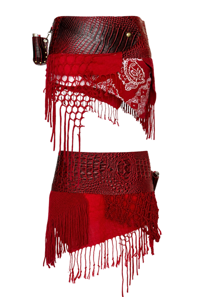 Load image into Gallery viewer, BELTED MINI — RUBY CROC / BELLINI
