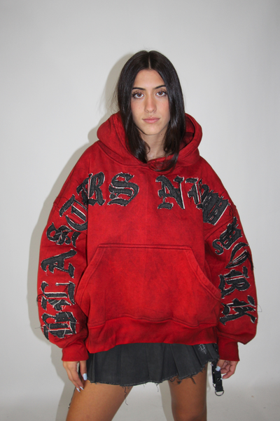 Load image into Gallery viewer, Denim Patch Vintage Wash Hoodie
