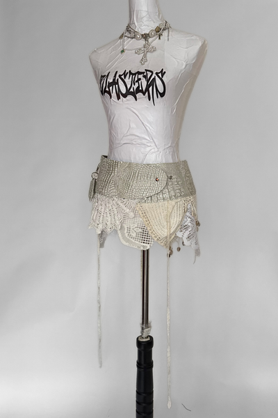 Load image into Gallery viewer, BELTED MINI — WHITE CROC / PEARL
