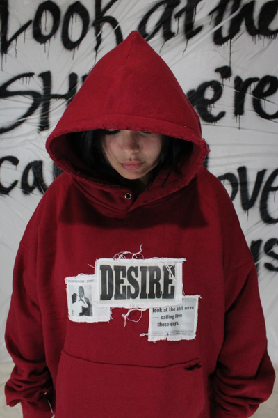 Load image into Gallery viewer, Tell Her You Love Her Hoodie in Brick DECONSTRUCTED
