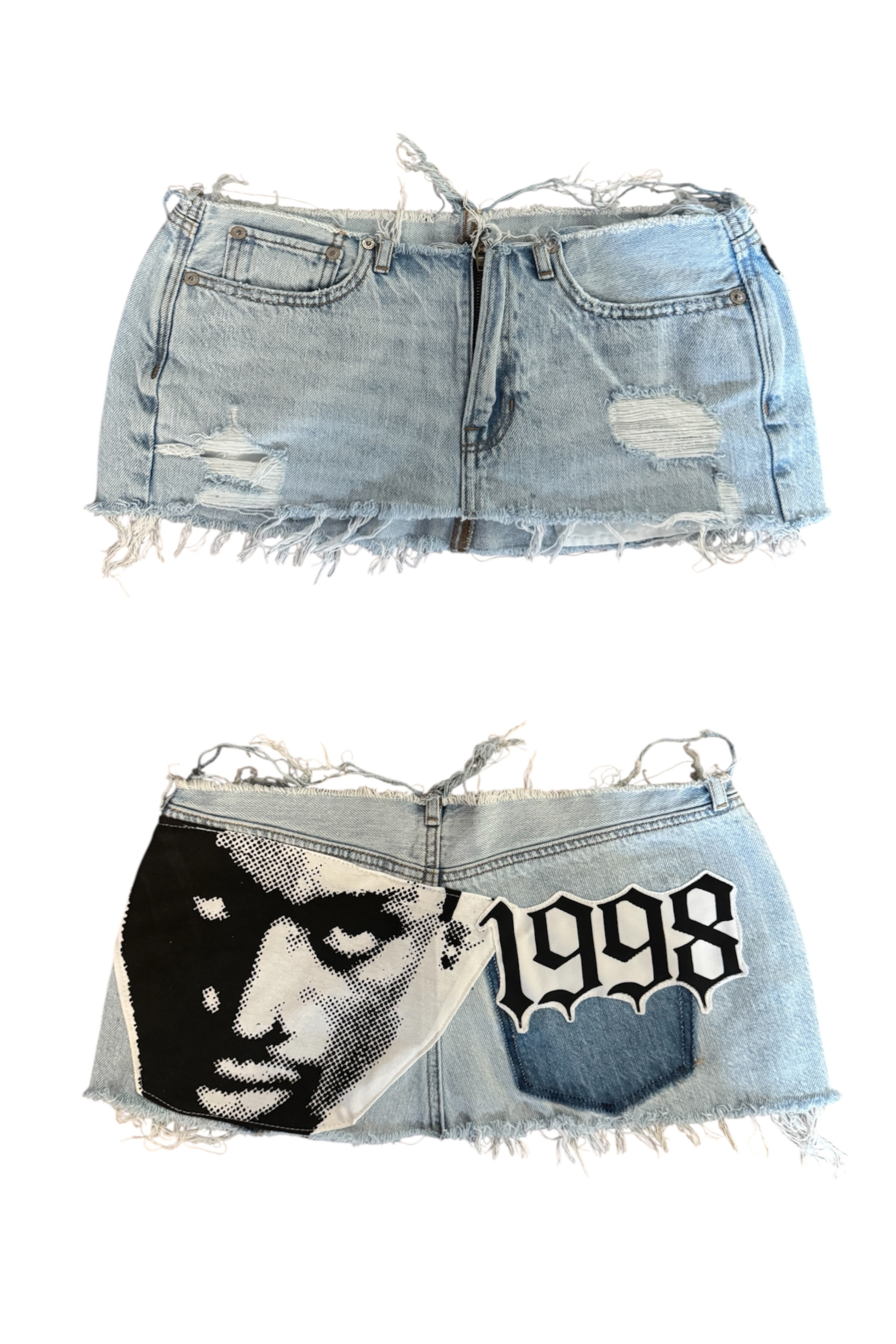 Micro Mini Denim Rodman (Size 24)