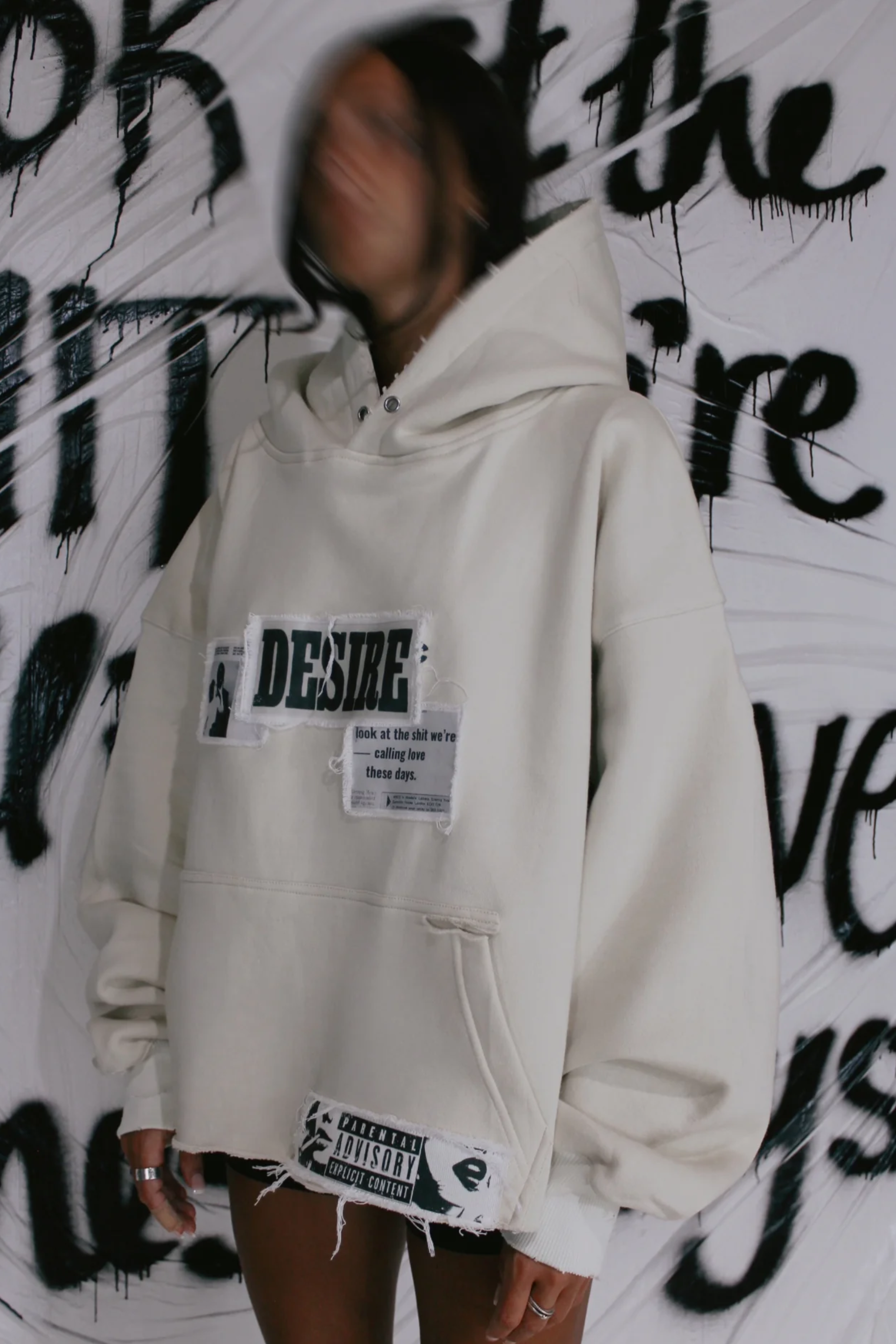 Tell Her You Love Her Hoodie in Cream DECONSTRUCTED