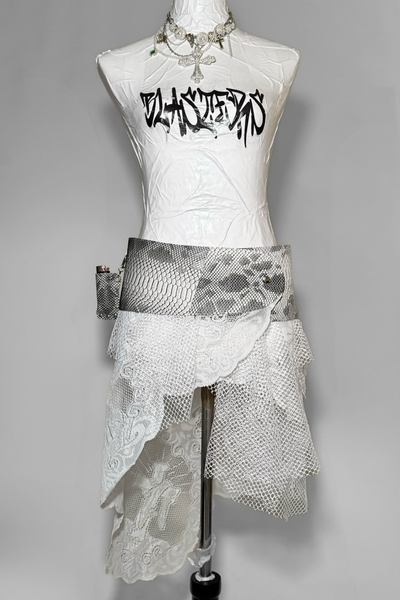 Load image into Gallery viewer, BELTED SKIRT — VIPER / TIL DEATH 02
