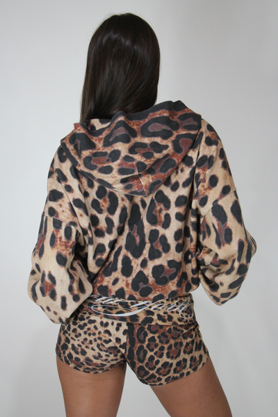 Load image into Gallery viewer, Waffle Knit Mini Short in Leopard
