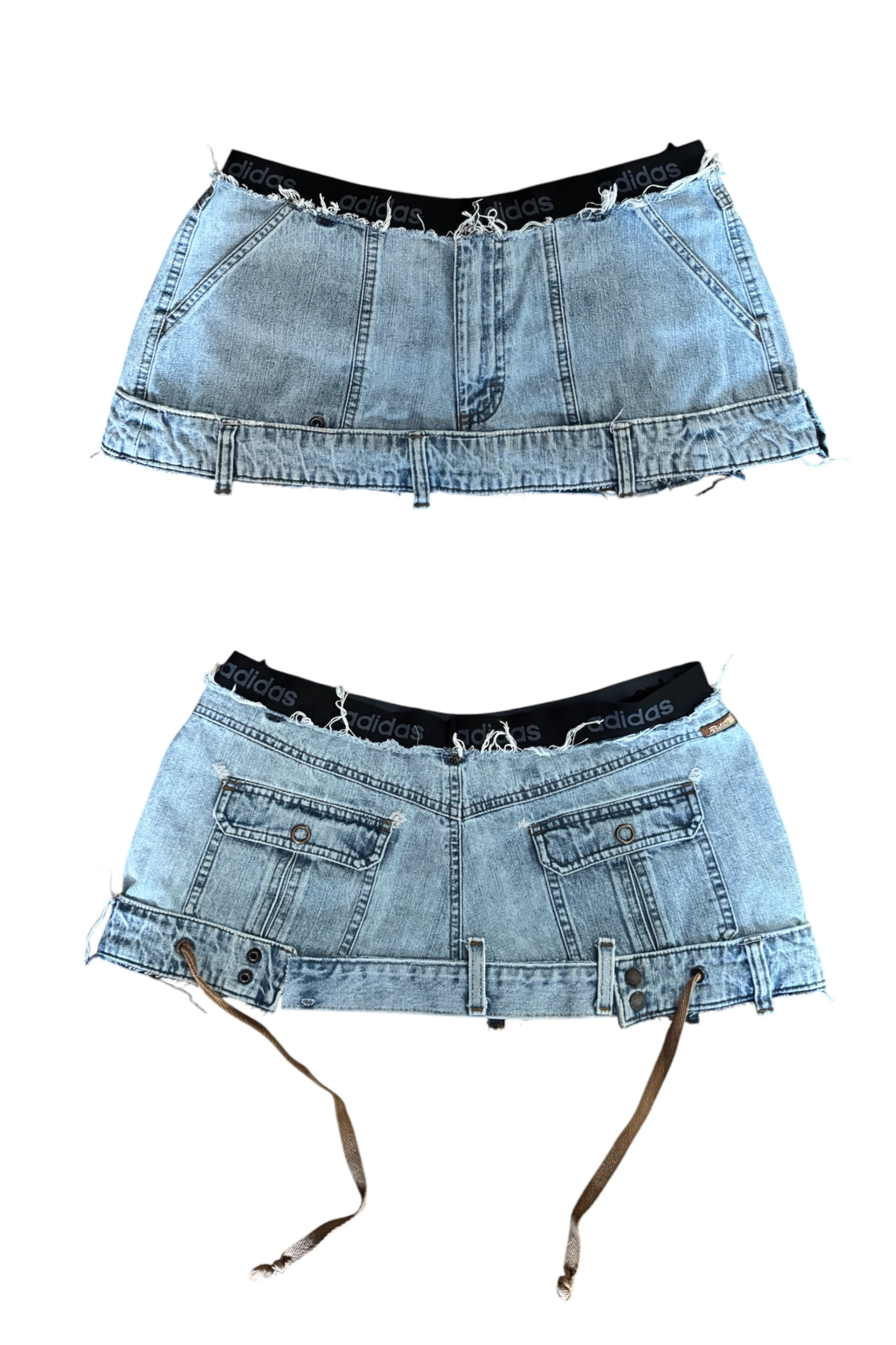 Micro Mini Denim Adidas (Size 30)