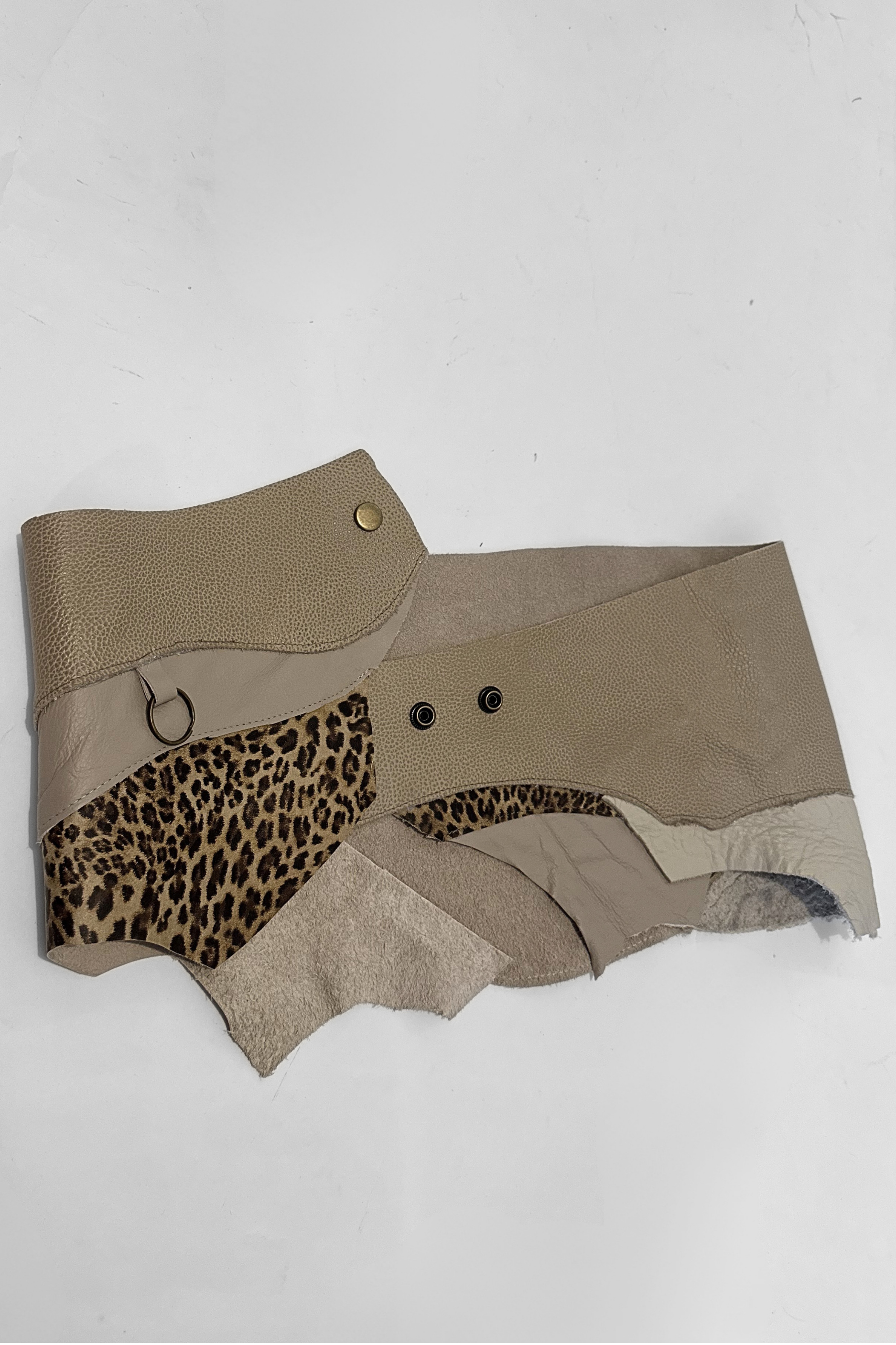 BELTED MINI — RECLAIMED LAYERED LEATHER