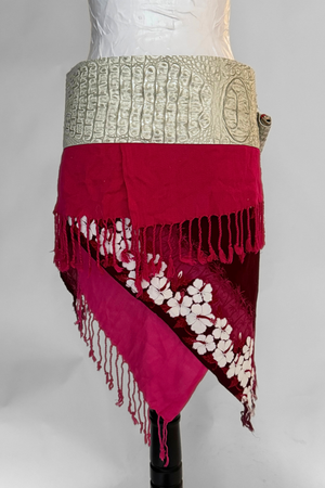 BELTED SKIRT — PEARL CROC / RENDEZVOUS