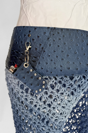 BELTED MINI — BLUE CROC / ALMAFI (LONG)