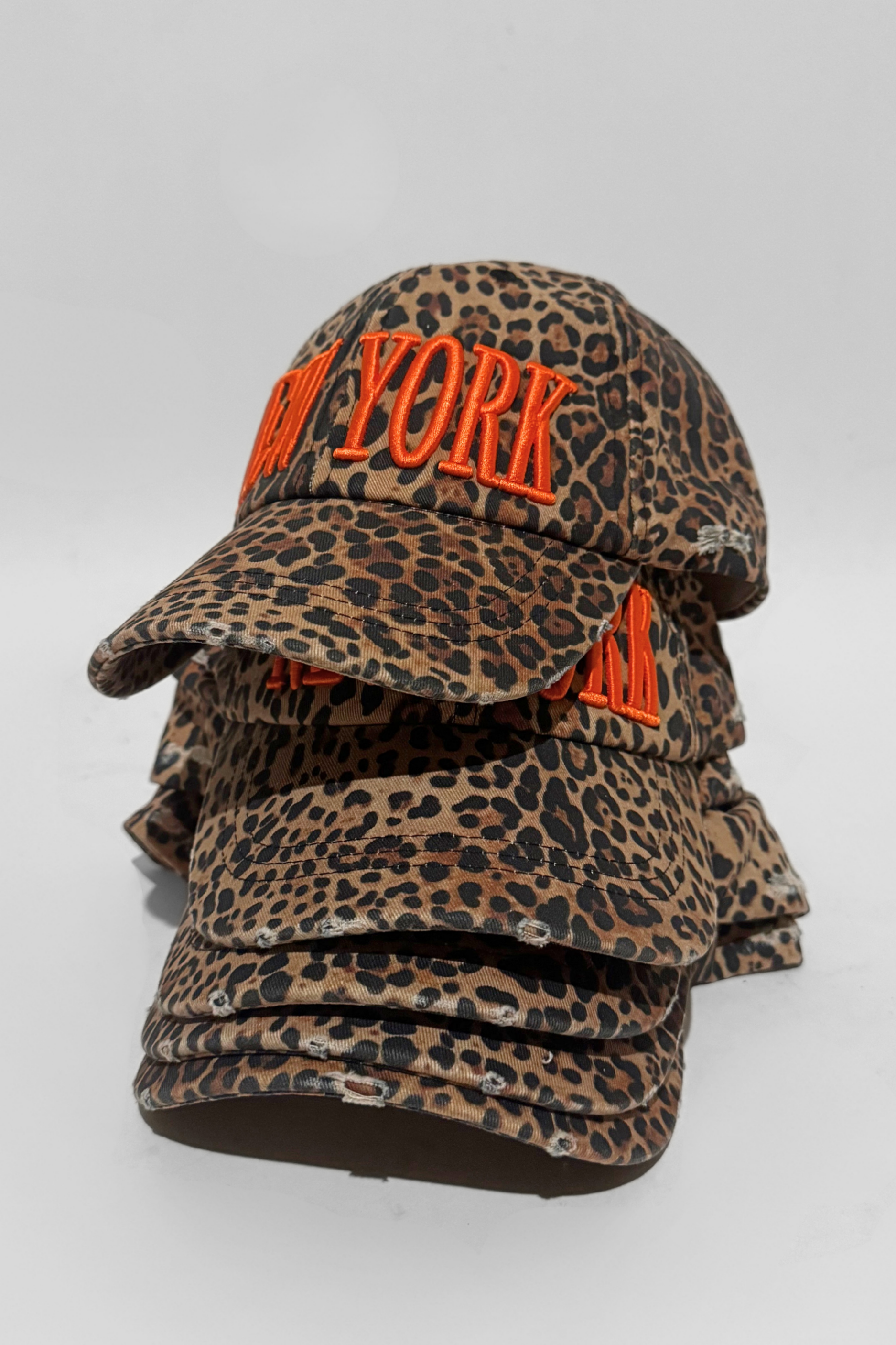 Leopard Print New York Hat