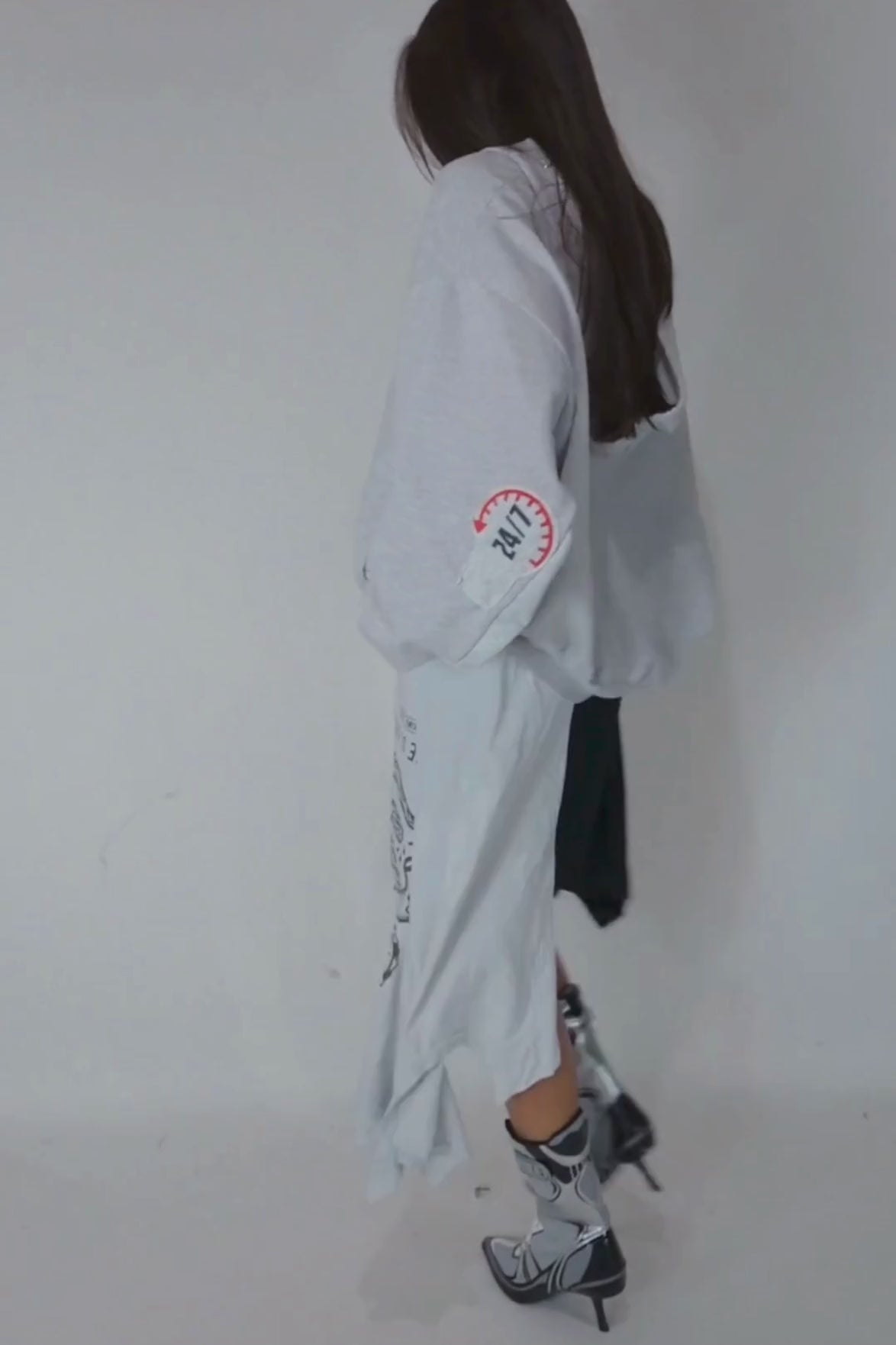 RECONSTRUCTED JERSEY SKIRT 07